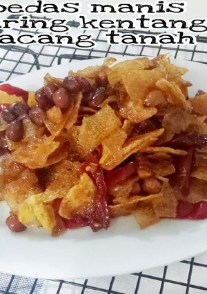 Foto resep Pedas Manis Kering Kentang Kacang Tanah