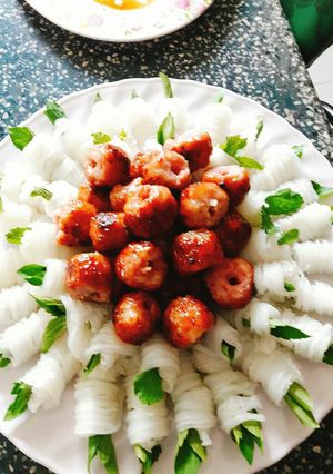 Hình của món Nem nướng (món ngon đãi tiệc).
