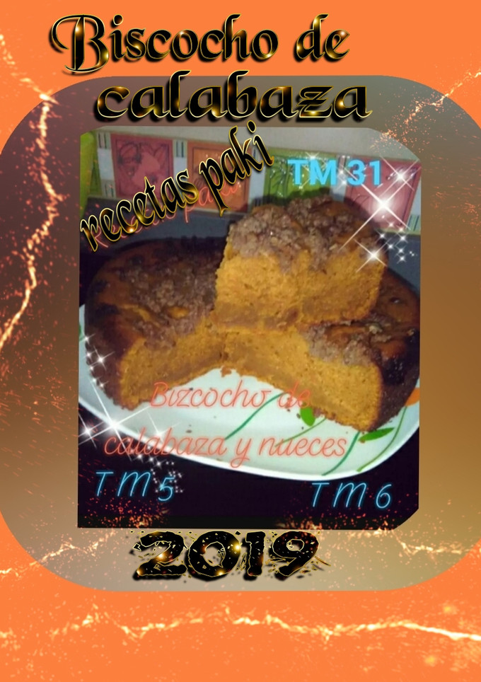 Una foto de Bizcocho casero de calabaza y nueces en Thermomix 💠💠