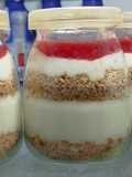 Strawberry cheesecake in the jar