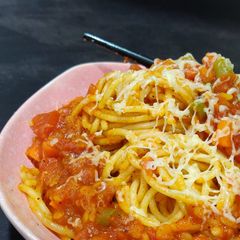 A picture of Lentil Bolognese (italian dish) - No Onion No Garlic.