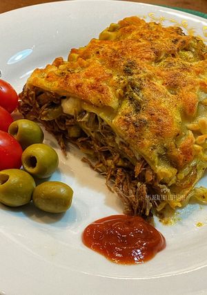 عکسی از دستور لازانیا با گوشت گوسفندی (بدون سس سفید)