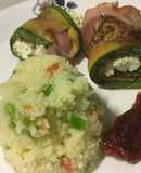 Rollitos de zuquini & cous cous