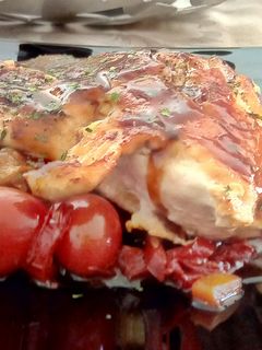 Una foto de Pechugas de Pollo con Verduritas al Wok al Pedro Ximénez