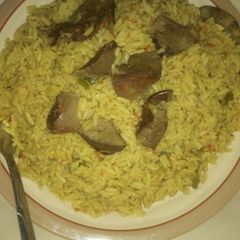 A picture of Liver fried rice.