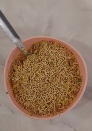A picture of Poha recipe (totally fireless cooking recipe).