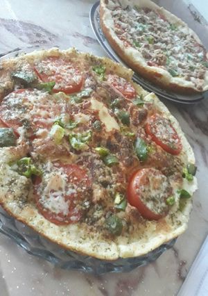 صورة لوصفة البيتزا السائلة بالمقلاة....رووووعة