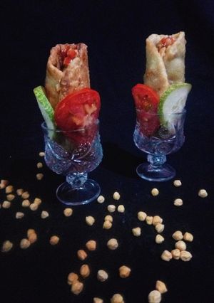 A picture of Raw Banana & Chickpea  Rollups.