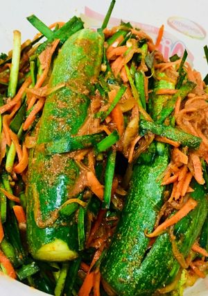 Hình của món Kim chi dưa leo.