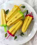 Mango, chia seeds, yogurt kulfi