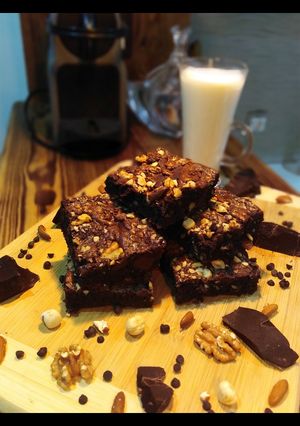 Une photo de Recette américaine brownies super gourmands