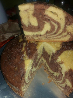 A picture of Zebra cake.