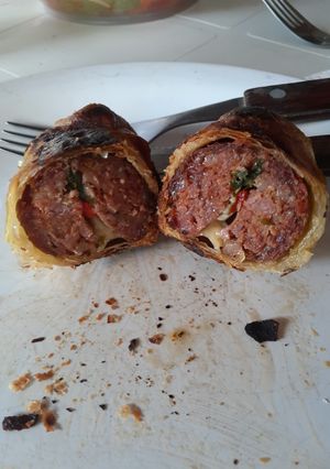 Una foto de Chorizo encamisado