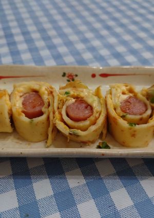 熱狗起士蛋餅 的食譜成品照片