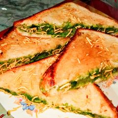 A picture of Masala toast (মাসালা টোস্ট).