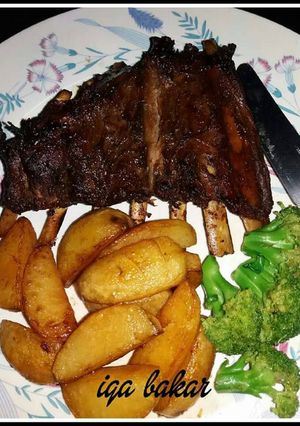 Foto resep Iga kambing bakar manis gurih enak