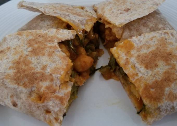 Trinidad inspired vegetarian roti