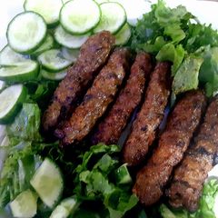 Seekh kabab A picture of Seekh kabab.