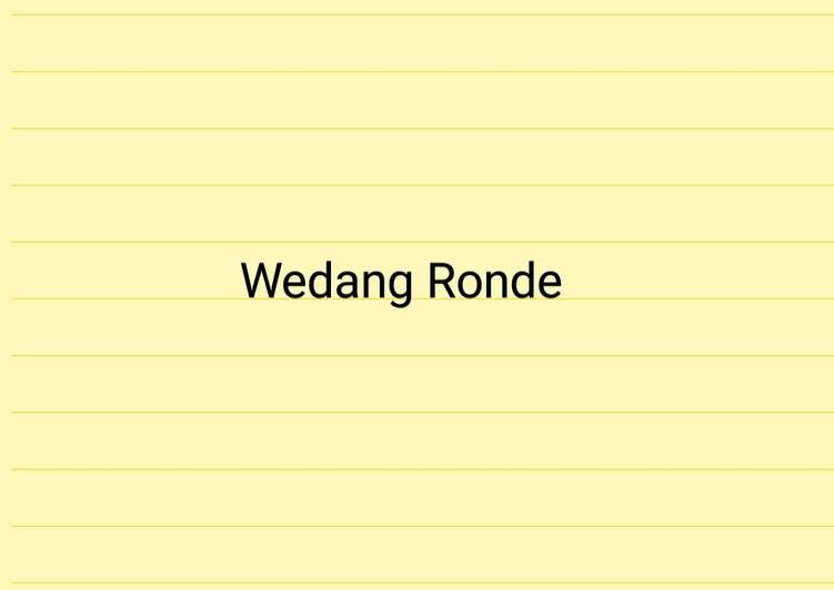 Wedang Ronde (Our Kitchen Recipes)