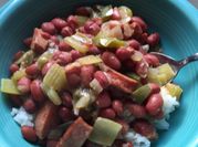A picture of red beans and ground meat