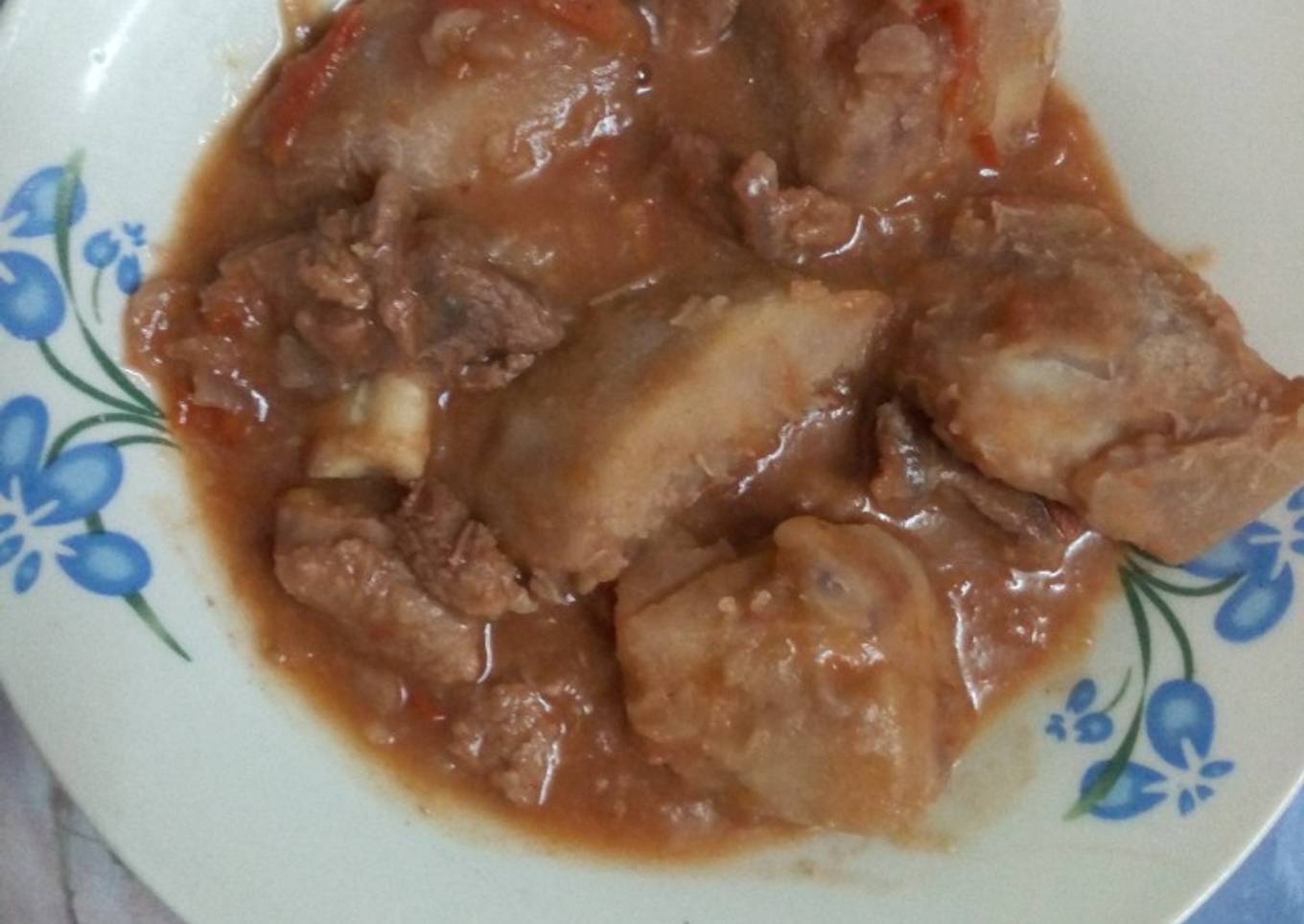 Arrowroots in beef stew #mycreativearrowrootsrecipecontest#