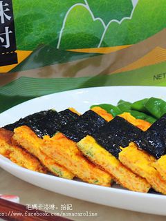 紅蘿蔔烘蛋海苔捲 的食譜成品照片