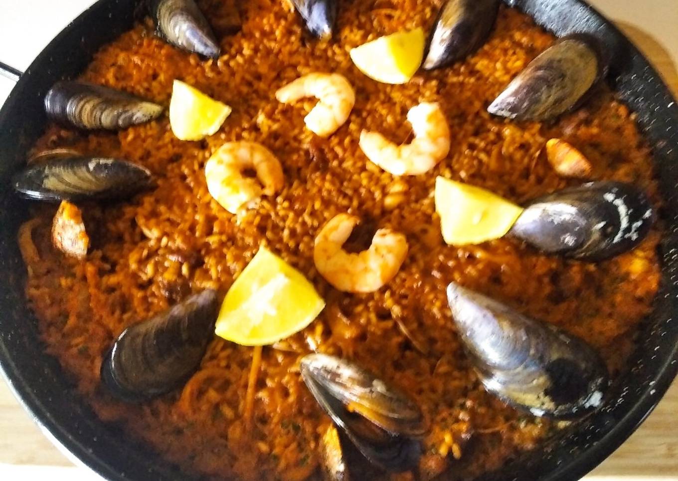 Paella mixta a mi manera