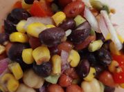 A picture of three beans salad