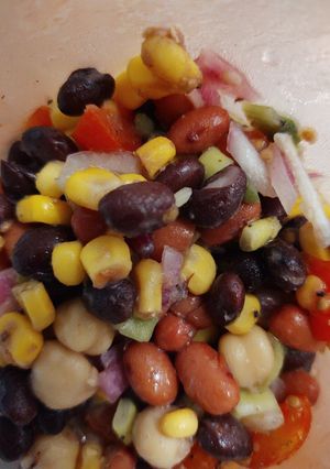 A picture of Easy Three Bean Salad.