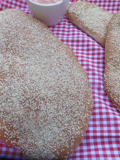 A picture of Lagana (Greek Bread).