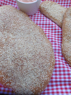 A picture of Lagana (Greek Bread).