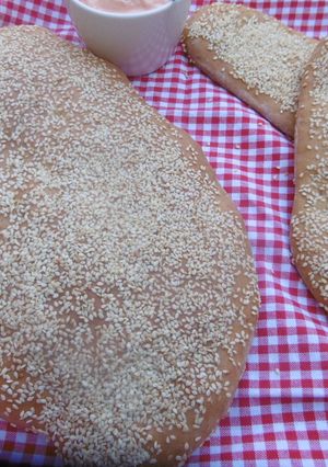 A picture of Lagana (Greek Bread).