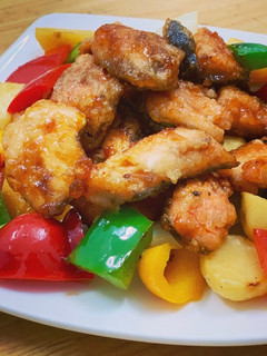 Hình của món Cá Hồi Lúc Lắc.