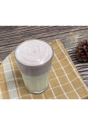 รูปของ Dalgona Blueberry Keto | ฟองนมบลูเบอร์รี่คีโตเกาหลี ด้วยตะกร้อตีมือ