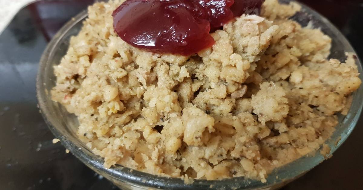 Turkey stuffing with pork sausage meat & Cranberry Sauce 😀 Recipe by