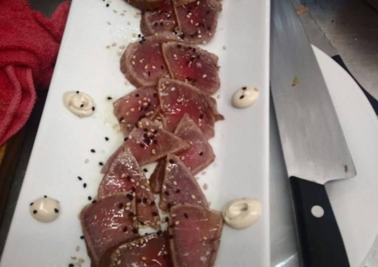 Tataki de atún rojo