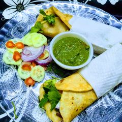 Chickpea Potato Kathi Roll A picture of Chickpea Potato Kathi Roll.