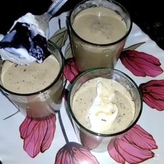 Vanilla Chocolate Ice cream Cold Coffee Using Coffee Creamer A picture of Vanilla Chocolate Ice cream Cold Coffee Using Coffee Creamer.