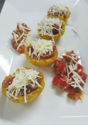 Una foto de Tajaditas de plátano con queso