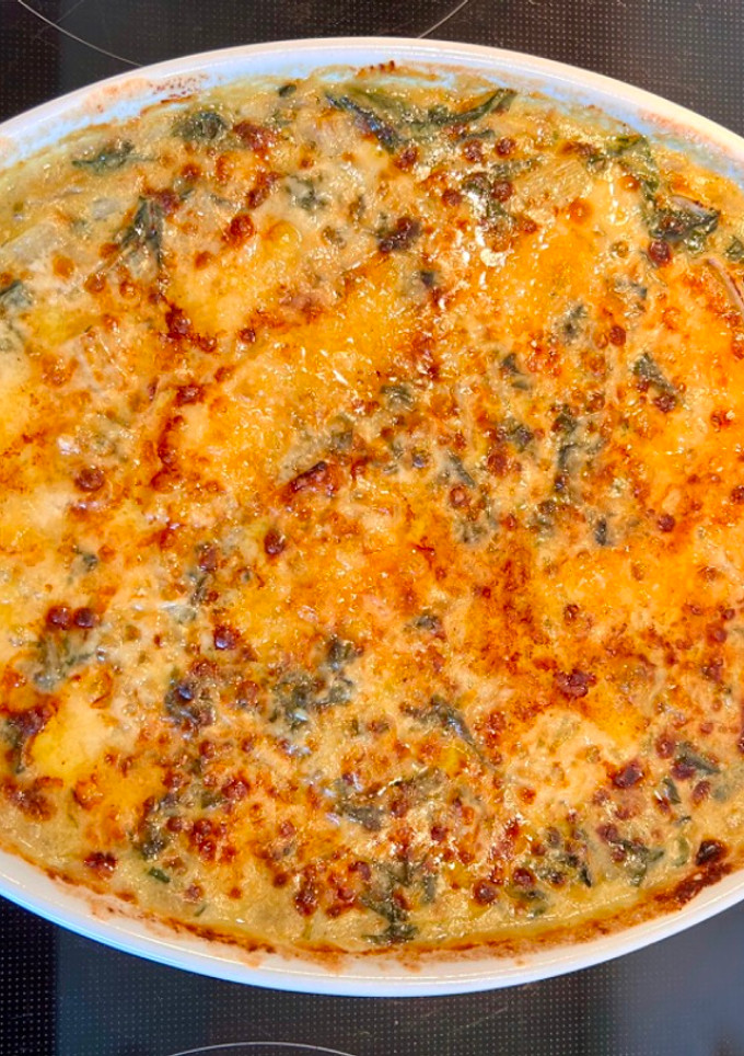 Una foto de Acelgas gratinadas sin gluten