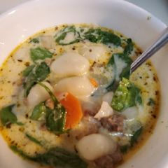 A picture of Slow Cooker Sausage Gnocchi Soup.