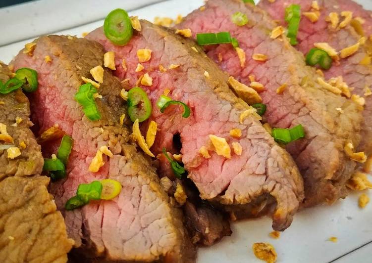 Recipe of Speedy MARINATED RIB-EYE STEAK