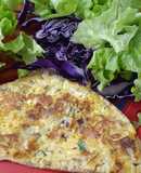 Omellette de panceta, queso y hierbas aromáticas