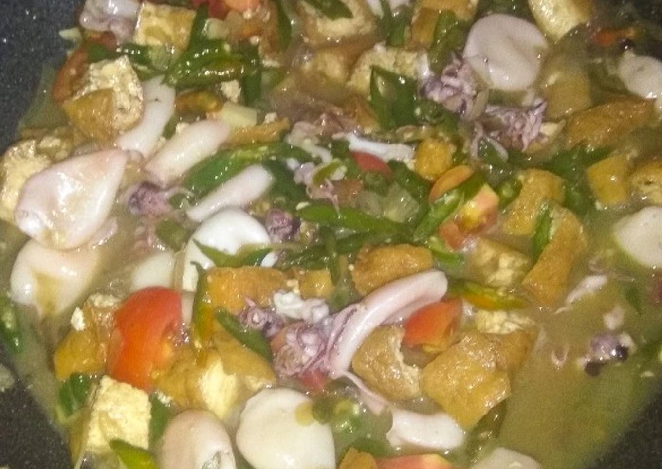 Cumi Tahu Cabe Ijo