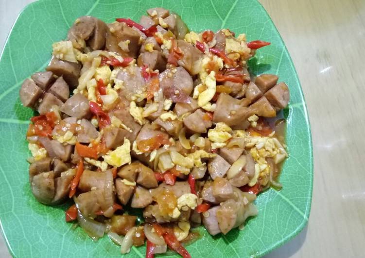 Cara Gampang Membuat Sosis telur pedas manis Anti Gagal