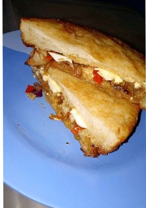 A picture of Deep fried sandwich.