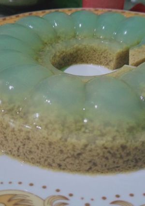 Foto resep Puding pandan lumut cream