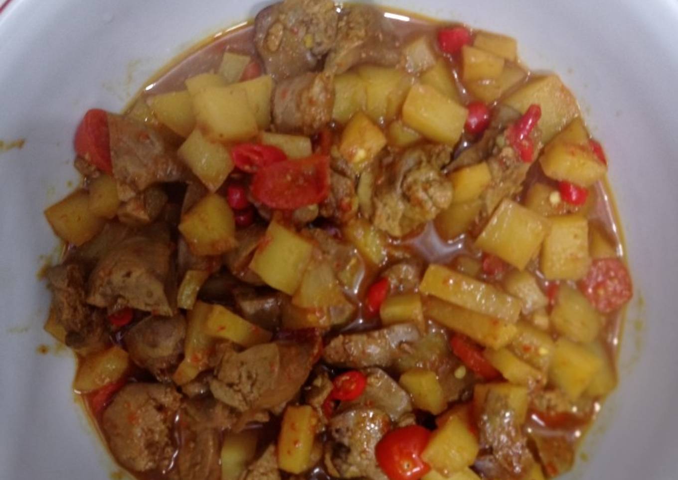 Resep Hati ayam dan kentang saus tiram yang Bisa Manjain Lidah