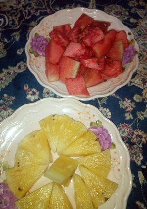A picture of Watermelon with pineapple.