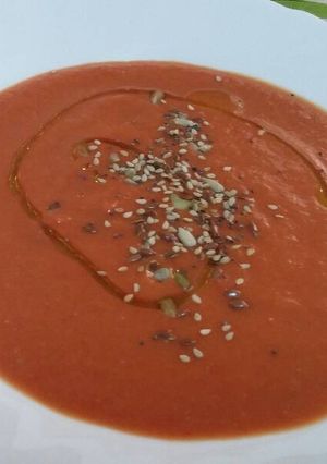 Una foto de Gazpacho con Avena